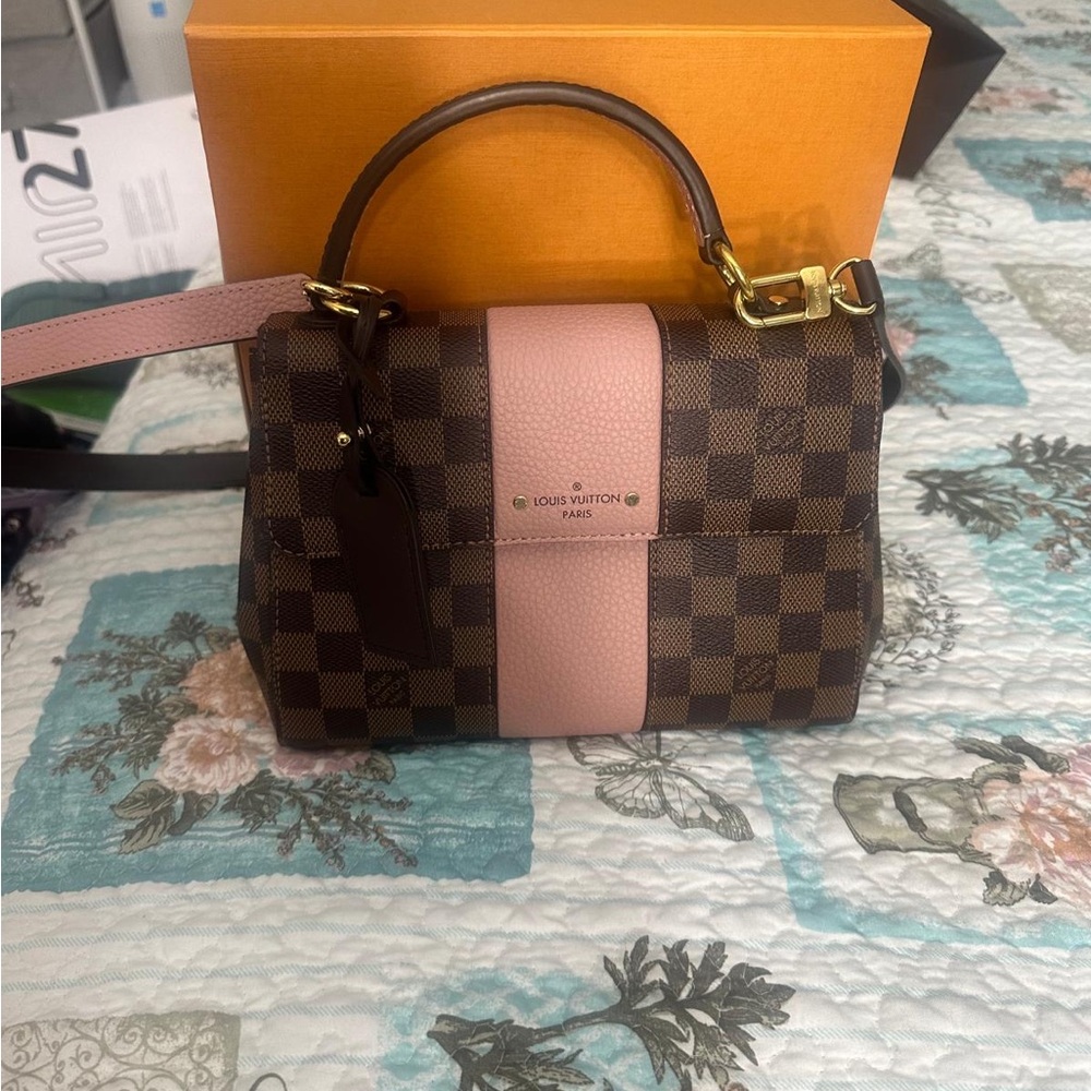 Louis Vuitton Brown and Pink Satchel